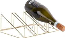 Support à bouteilles en métal Wired (Doré)