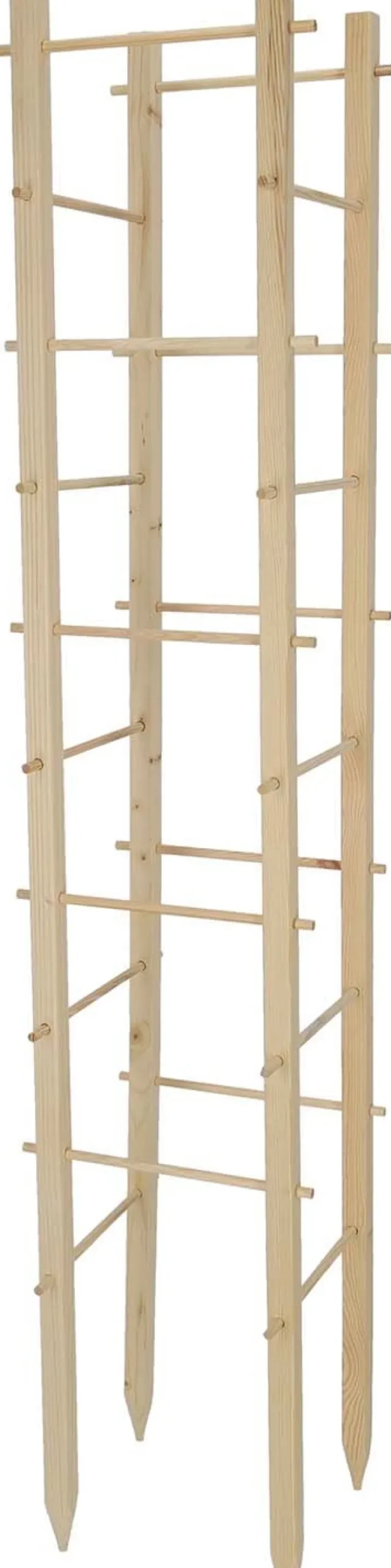 Support en bois de pin pour plantes 4 piquets (Tour)
