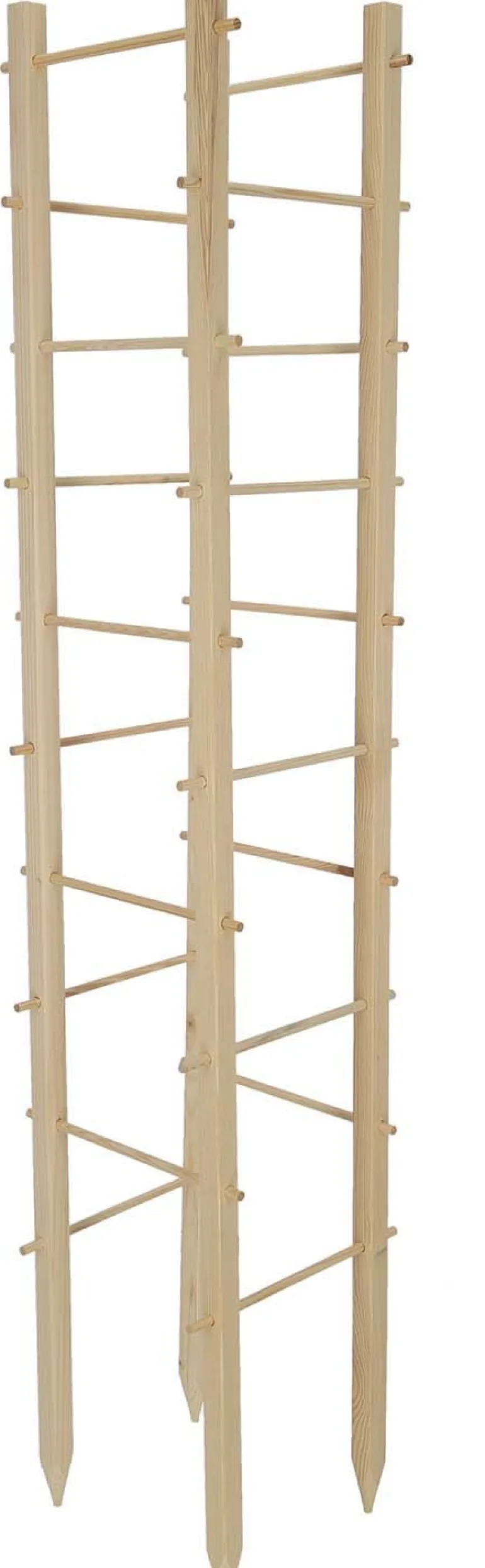 Support en bois de pin pour plantes 4 piquets (Tour)