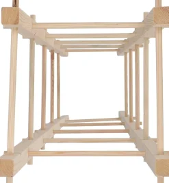 Support en bois de pin pour plantes 4 piquets (Tour)