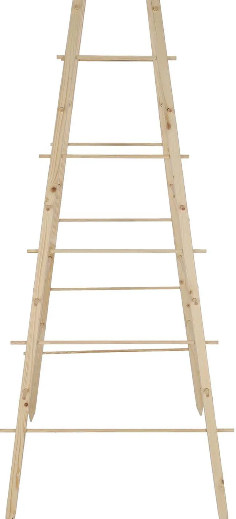 Support en bois de pin pour plantes 4 piquets (Pyramide)