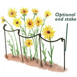 Support à plantes courbé en acier (Lot de 6)