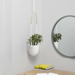 Support à plantes en céramique Bolo (Blanc)