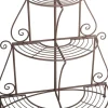 Support à plantes en fer 3 niveaux Arabesque