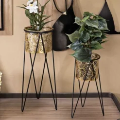 Support à plantes en métal Drak (Lot de 2)