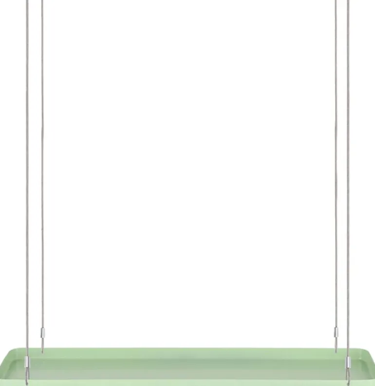 Support à plantes rectangulaire à suspendre vert (Longueur de 58 cm)