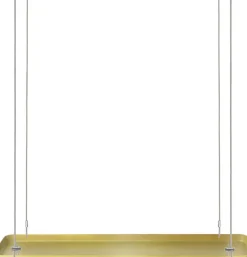 Support à plantes rectangulaire à suspendre doré (Longueur de 58 cm)