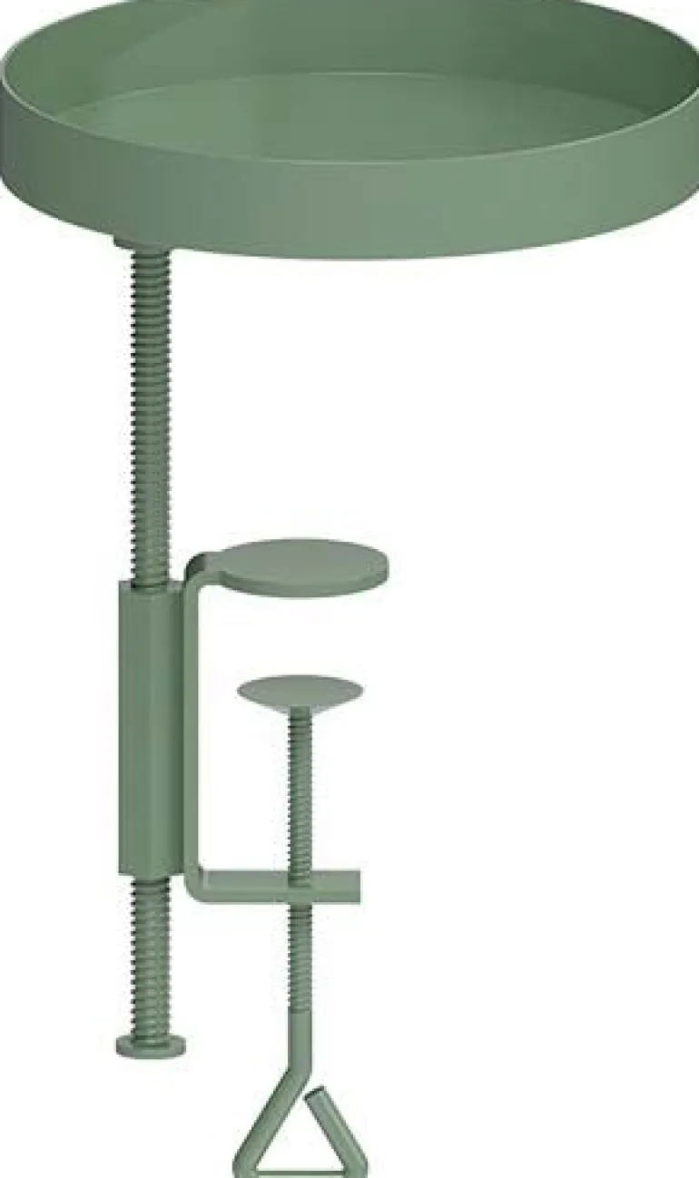 Support à plantes rond à fixer hauteur réglable vert (20.9 x 14 cm)