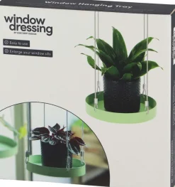 Support à plantes rond à suspendre vert (Diamètre de 14 cm)