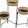 Support à plantes sur pieds 3 porte-plantes 62 x 50 cm