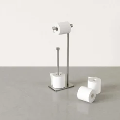 Support pour papier toilette avec réserve Cappa (Nickel)