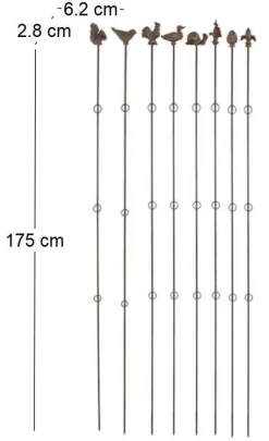 Supports à plantes verticaux (Lot de 8) (Hauteur 175 cm)