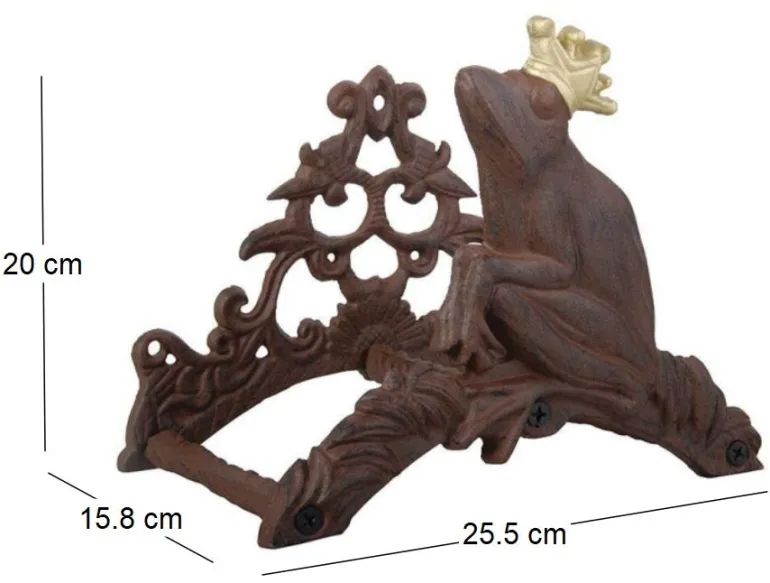 Support tuyau d'arrosage grenouille couronnée