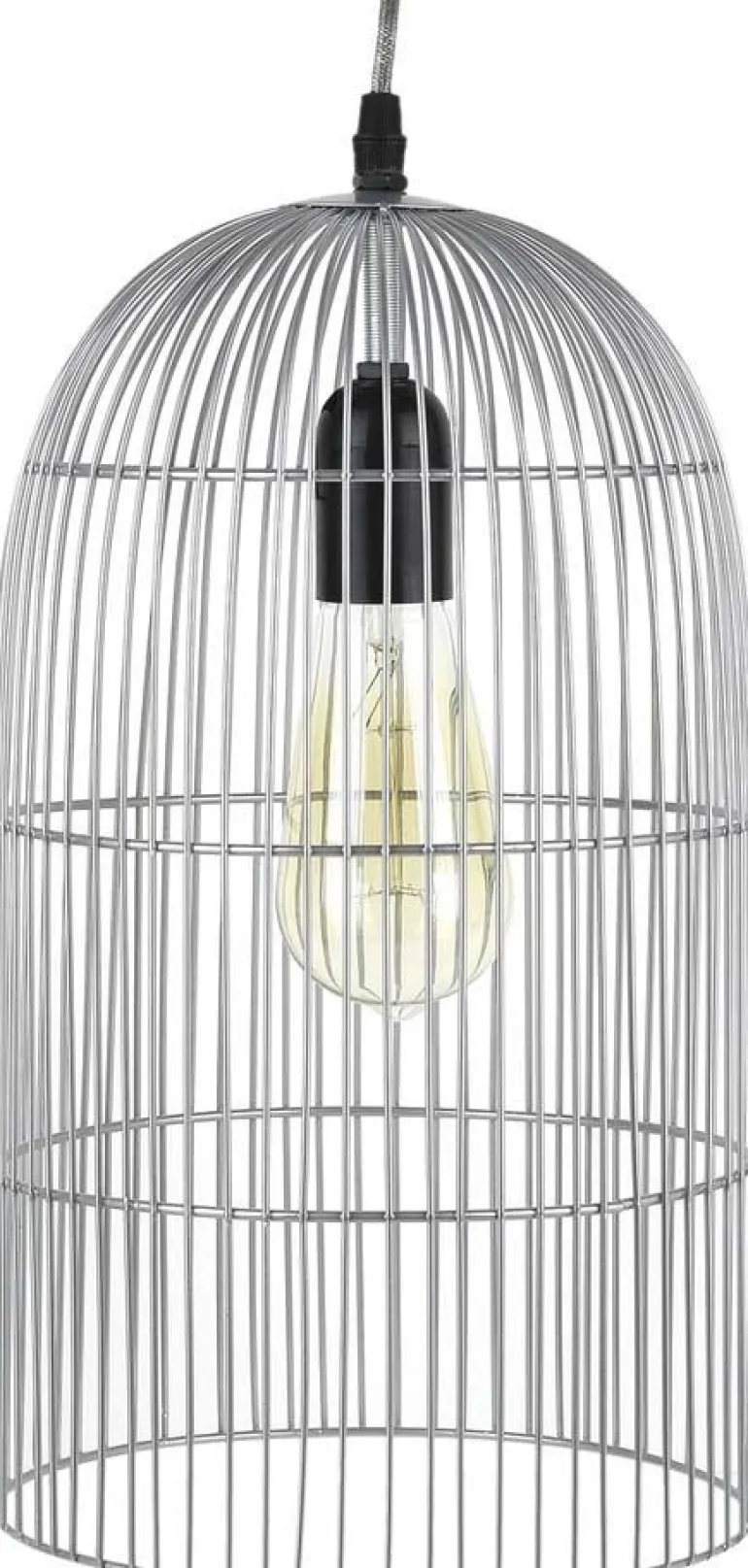 Suspension cage filaire 38 cm (Argent)
