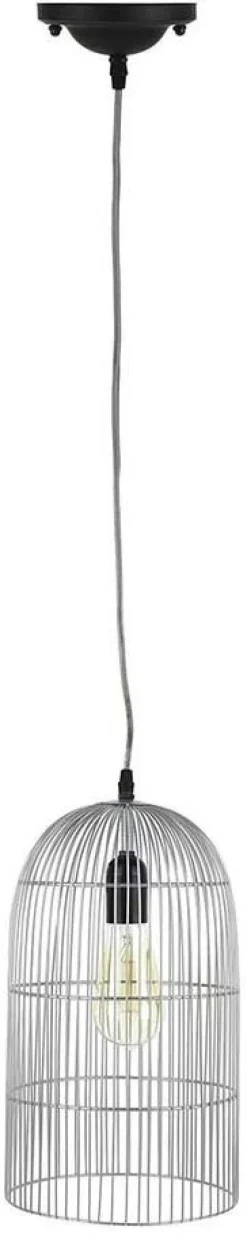 Suspension cage filaire 38 cm (Argent)