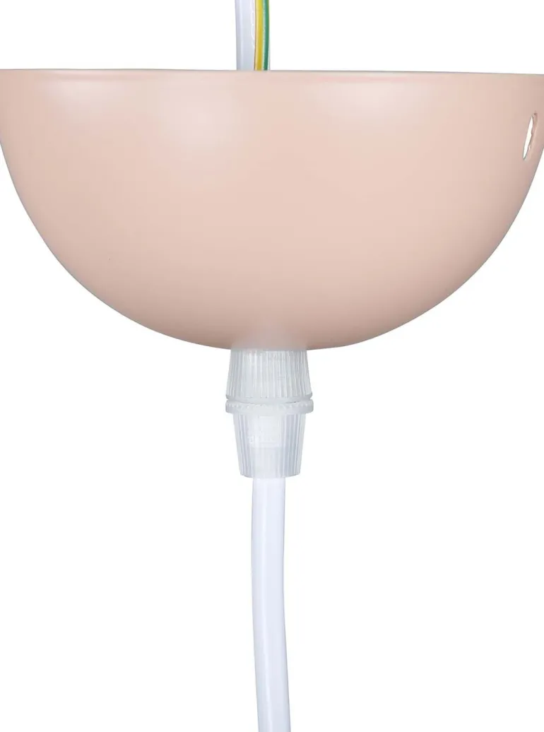 Suspension en acier Tubbie vieux rose (1 abat-jour)