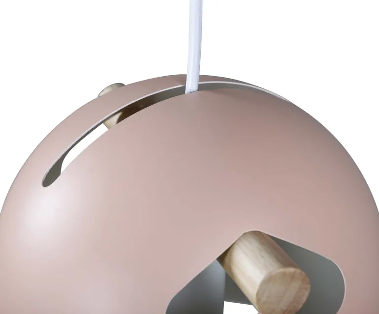 Suspension en acier Tubbie vieux rose (1 abat-jour)