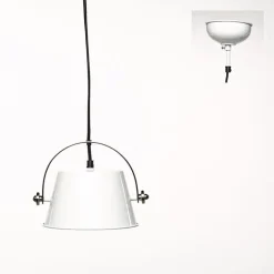 Suspension Indus en métal blanc (Modèle 2)