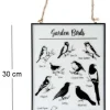 Tableau en verre oiseaux du jardin