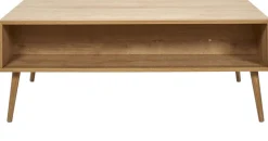Table basse cannage et bois 1 tiroir Bali