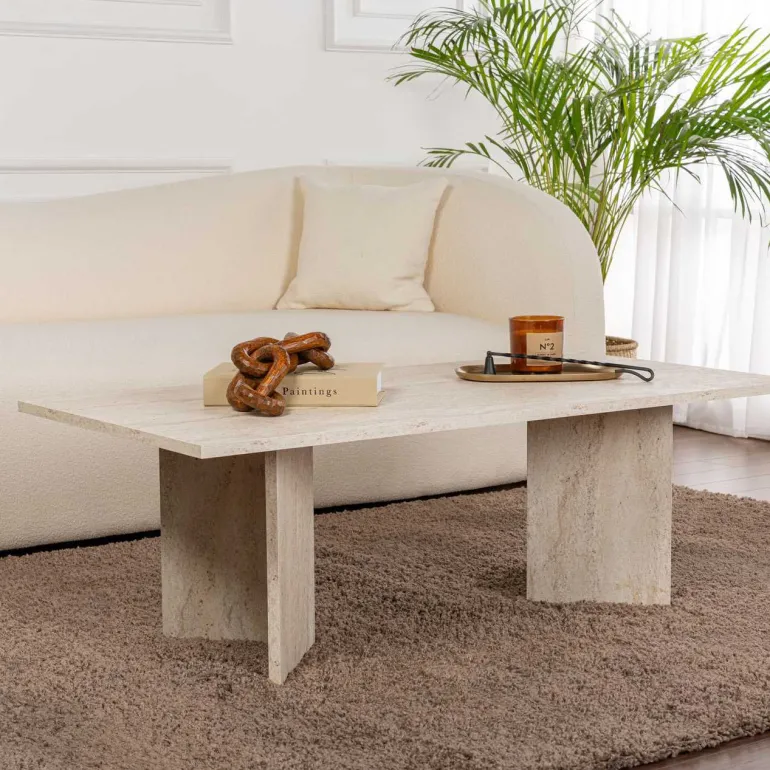 Table basse en aggloméré Sabin (Travertine)