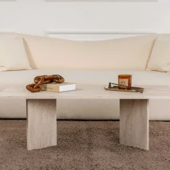 Table basse en aggloméré Sabin (Travertine)