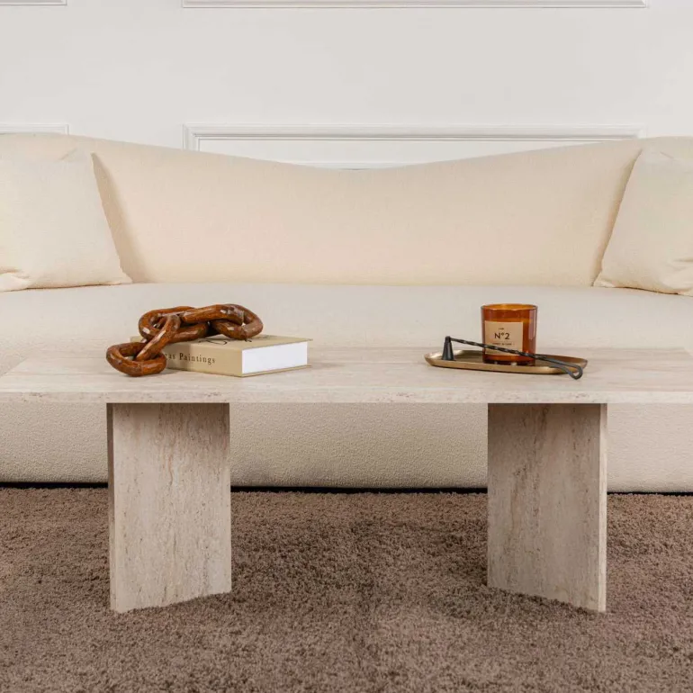 Table basse en aggloméré Sabin (Travertine)
