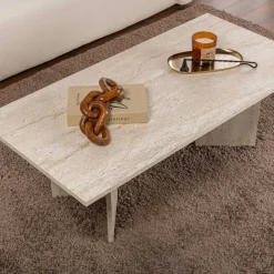 Table basse en aggloméré Sabin (Travertine)