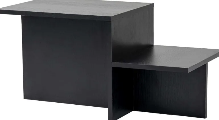 Table basse en aggloméré 80 x 40 x 40 cm Harmony (Noir)