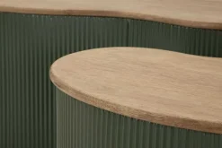 Table basse en bois d'hévéa Frankfurt (Set de 2) (Vert)
