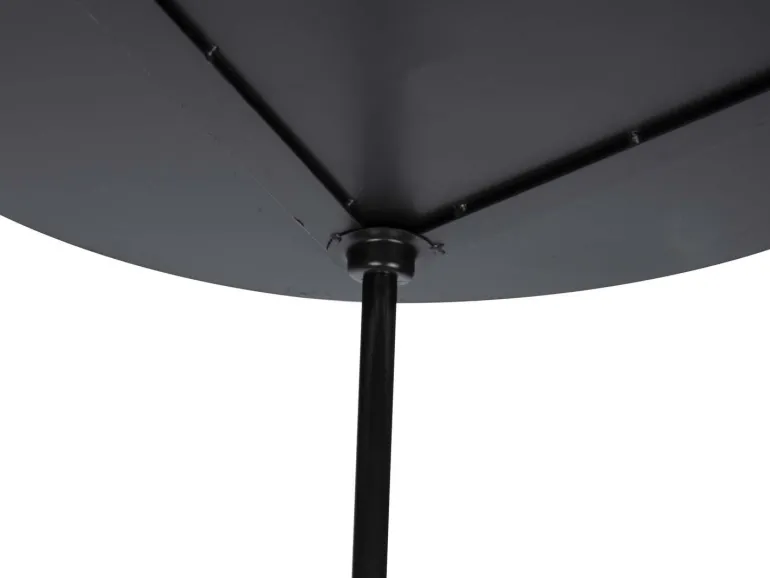 Table basse en métal imitation marbre Ovoid 58 x 51 cm (Noir)