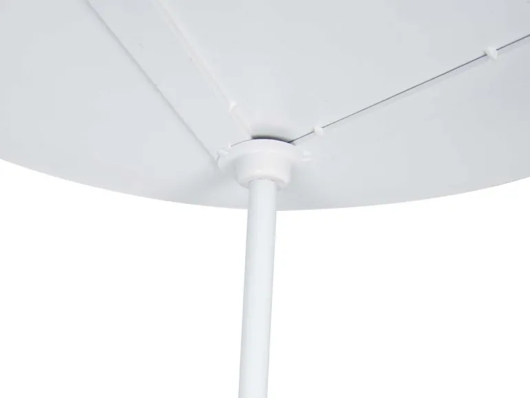 Table basse en métal imitation marbre Ovoid 67 x 60 cm (Blanc)