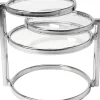 Table basse plateaux pivotants en verre (3 plateaux)