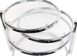 Table basse plateaux pivotants en verre (3 plateaux)