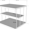 Table d'appoint avec étagère Lifon