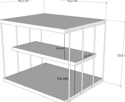 Table d'appoint avec étagère Lifon