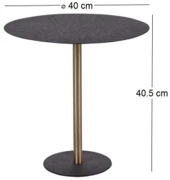 Table d'appoint en métal Dex 40 cm (Noir)