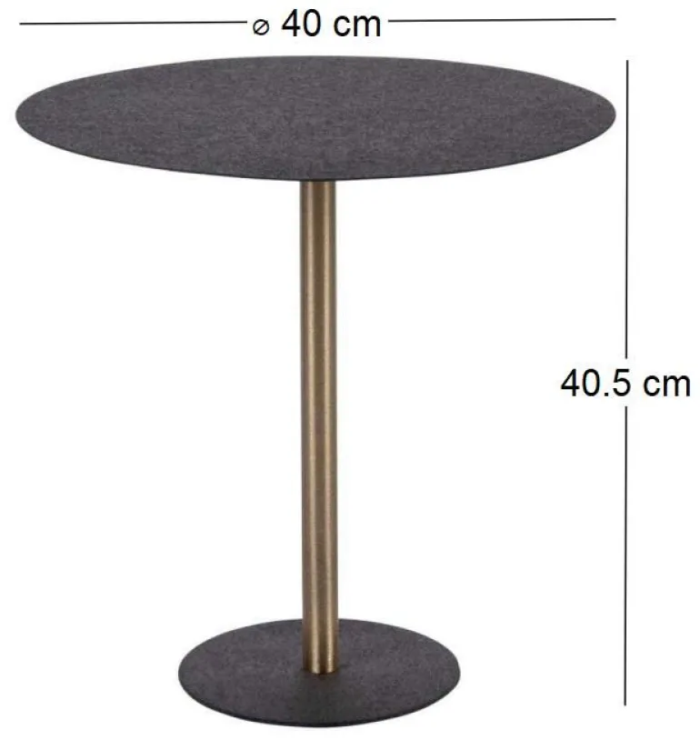 Table d'appoint en métal Dex 40 cm (Noir)