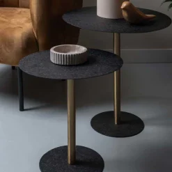 Table d'appoint en métal Dex 40 cm (Noir)