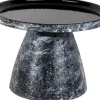 Table d'appoint en métal Mosaic Marble (Noir)