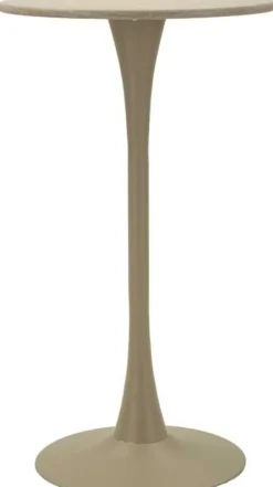 Table de bar en métal et MDF Alaska 60 x 106 cm (Crème)