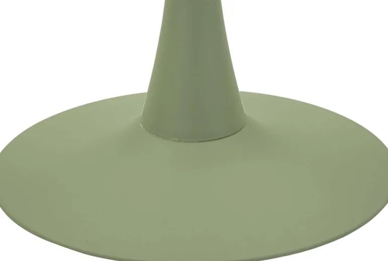 Table de bar en métal et MDF Alaska 60 x 106 cm (Vert et crème)