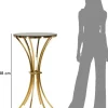 Table de bar en métal et verre Shanty 60 x 108 cm