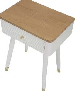 Table de chevet en bois de frêne Matera 45 x 32 x 62 cm