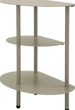 Table de chevet en métal Saturn 49.5 x 27.5 x 49.5 cm (Gris)