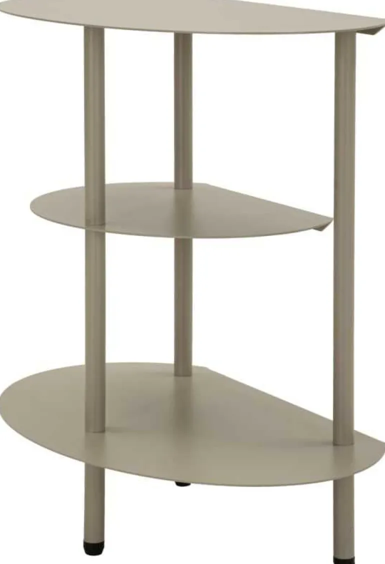 Table de chevet en métal Saturn 49.5 x 27.5 x 49.5 cm (Gris)