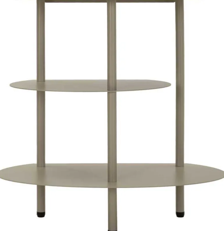 Table de chevet en métal Saturn 49.5 x 27.5 x 49.5 cm (Gris)