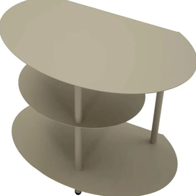 Table de chevet en métal Saturn 49.5 x 27.5 x 49.5 cm (Gris)