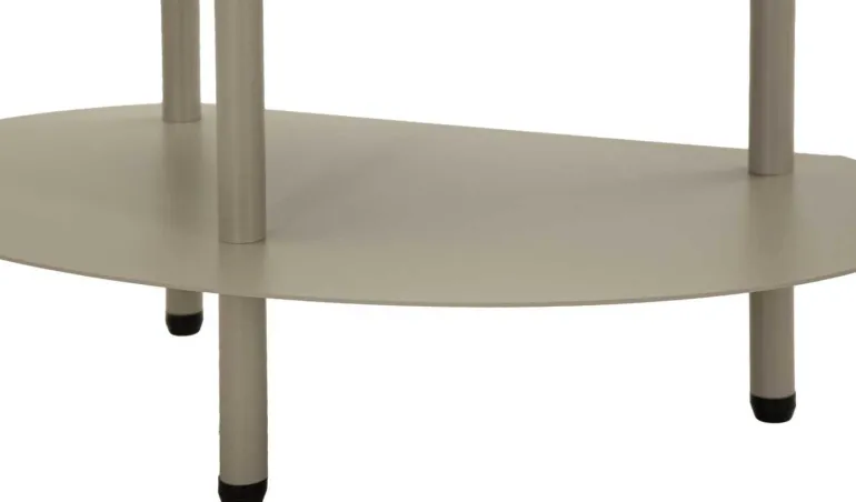 Table de chevet en métal Saturn 49.5 x 27.5 x 49.5 cm (Gris)