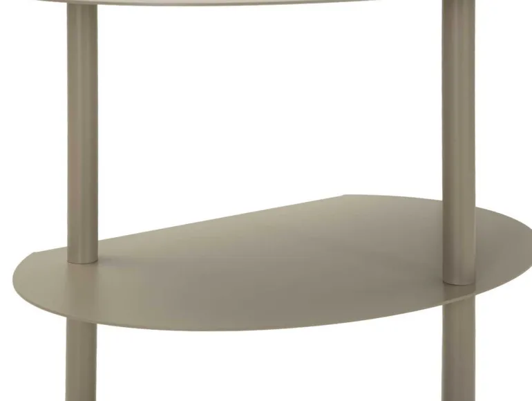 Table de chevet en métal Saturn 49.5 x 27.5 x 49.5 cm (Gris)